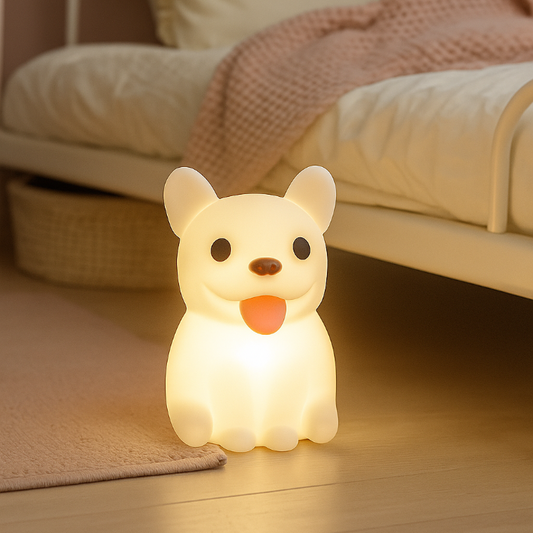 veilleuse chien tire la langue