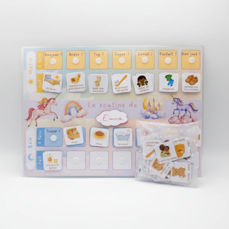 tableau routine dodo enfant fille