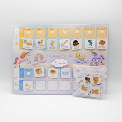 tableau routine dodo enfant fille